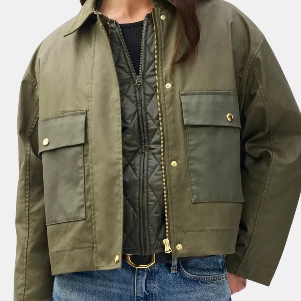 rag & bone Olive Green Utility Jacket with Quilted Liner